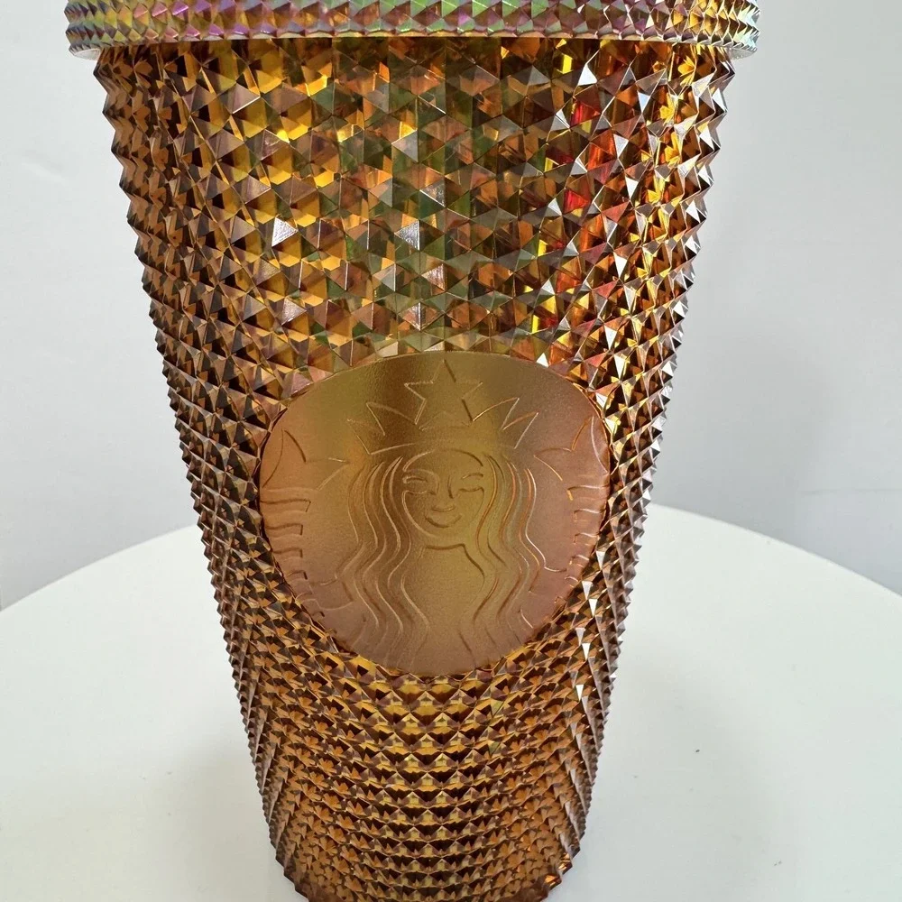 Starbucks Copper Gold Studded 16 oz Tumbler 50th Anniversary Limited Edition New